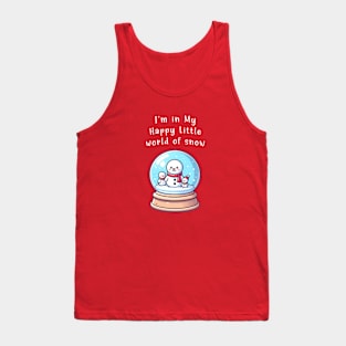 Introvert winter family, happy little world of snow Tank Top